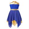 ACSUSS Kids Girls Liturgical Praise Dance Dress Sleeveless Worship Celebration Church Robe Lyrical Dancewear Royal Blue 6 Years view 2