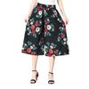 NLIADVY Women's High Elastic Waist Pleated Chiffon Wide Leg Culottes,High Waist Elastic Waist Wide Leg Pants Floral Culottes (1PCS-D,One Size(45-75kg)) view 1