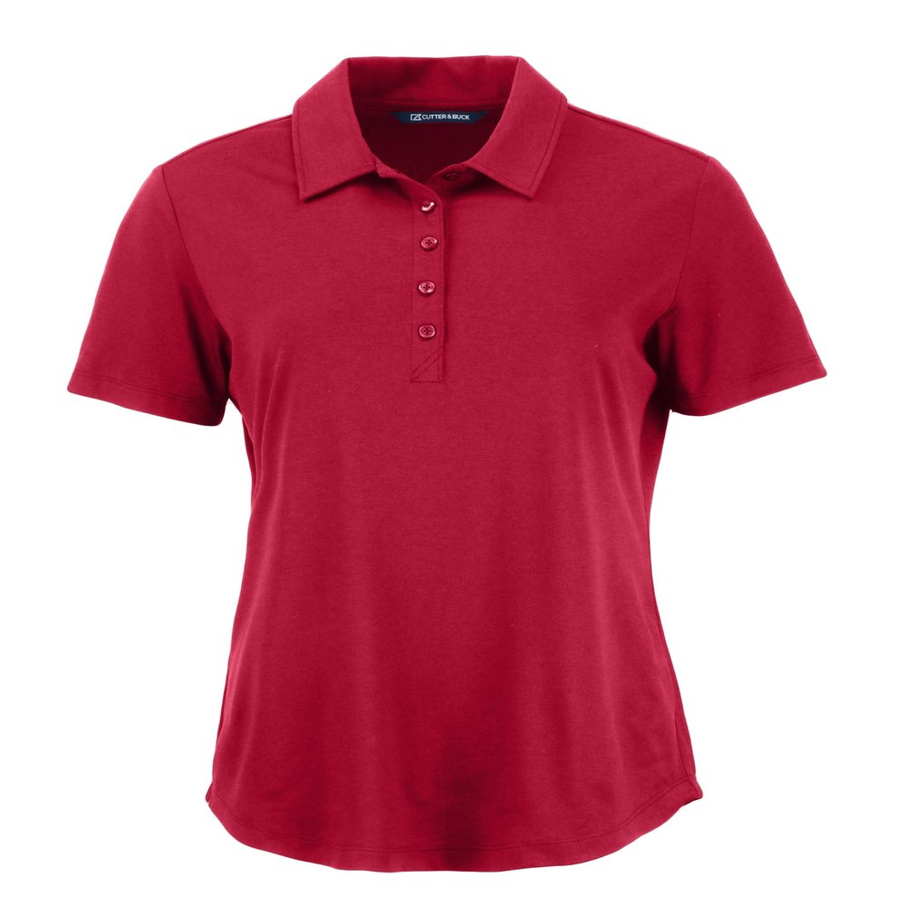 Cutter & Buck Coastline Epic Comfort Eco Recycled Womens Polo, Cardinal Red, XL