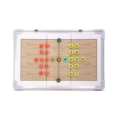 KJHY Double-Sided Volleyball Tactics Board Volleyballl Tactical Training Board Rewriteable Tactical Board for Volleyball Coaches, 37cm x 46cm, White