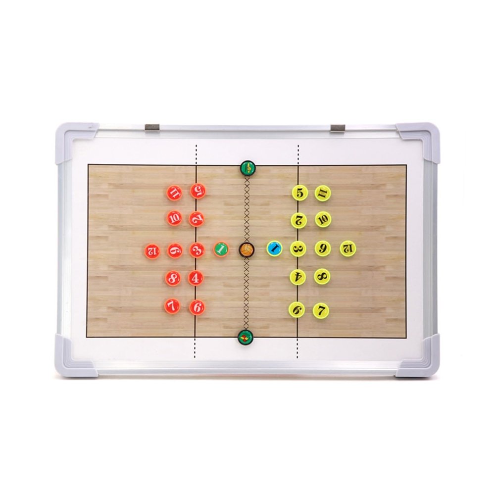KJHY Double-Sided Volleyball Tactics Board Volleyballl Tactical Training Board Rewriteable Tactical Board for Volleyball Coaches, 37cm x 46cm, White