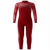 ACSUSS Shiny Rhinestone Gymnastics Leotards for Girls Long Sleeve Mesh Patchwork Dance Sports Unitard Skating Jumpsuit Burgundy 16 Years view 1