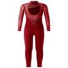 ACSUSS Shiny Rhinestone Gymnastics Leotards for Girls Long Sleeve Mesh Patchwork Dance Sports Unitard Skating Jumpsuit Burgundy 16 Years view 2