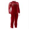 ACSUSS Shiny Rhinestone Gymnastics Leotards for Girls Long Sleeve Mesh Patchwork Dance Sports Unitard Skating Jumpsuit Burgundy 16 Years view 4