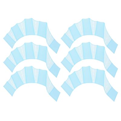 PATIKIL Silicone Swimming Gloves, 3 Pair Webbed Swim Gloves Finger Frog Type Water Resistance Gear Paddle Fins for Aquatic Training, Blue, M
