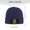 I Hate Pulling Out Funny Camper RV Camping Trailer Beanie Hat Women Skull Cap Men Slouchy Knit Hat Navy Blue view 3