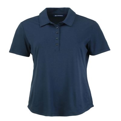 Cutter & Buck Coastline Epic Comfort Eco Recycled Womens Polo, Navy Blue, XXXL