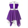 ACSUSS Kids Girls Liturgical Praise Dance Dress Sleeveless Worship Celebration Church Robe Lyrical Dancewear Purple 8 Years view 1
