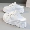 Hhhchpm Comfortable Women's Platform Sneakers with Breathable Cutout Design and Lace Up Closure - Perfect for Summer (Khaki,9) view 4