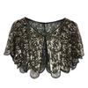 1920s Shawl Wraps Women's Sequin Beaded Bridal Shawl Gatsby Cape Evening Bolero Wedding Party Bridal Cover Up view 1