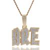 ZqlDDayUP Custom Name Necklace Iced Out Chain Personalized Initial Letter Pendant Necklace A-Z Nameplate Letter Pendant Charms Hip Hop Jewelry with Rope Chain/Tennis Chain for Men Women view 1
