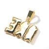 ZqlDDayUP Custom Name Necklace Iced Out Chain Personalized Initial Letter Pendant Necklace A-Z Nameplate Letter Pendant Charms Hip Hop Jewelry with Rope Chain/Tennis Chain for Men Women view 4