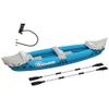 Outsunny K2 Kayak, 2 Person Inflatable Kayak, Includes Paddles, Aluminum Oars, Repair Kit, Portable Tandem Blow Up Boat, Blue view 1