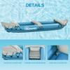 Outsunny K2 Kayak, 2 Person Inflatable Kayak, Includes Paddles, Aluminum Oars, Repair Kit, Portable Tandem Blow Up Boat, Blue view 4