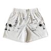 DIOTSR Mens Skyline Graphic Shorts Casual Streetwear Cool Basketball Shorts Running Workout Shorts with Pockets Drawstring Waist (Skyline-White,Large) view 1