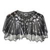1920s Women's Shawl Wrap Lace Blouse Sequin Beaded Shawl Wedding Party Bridal Coverup Evening Cape Shawl view 1