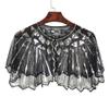 1920s Women's Shawl Wrap Lace Blouse Sequin Beaded Shawl Wedding Party Bridal Coverup Evening Cape Shawl view 4