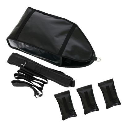 Yabcany Weight Sled Trainer, Adjustable Sandbag Sled Trainer Resistance Sled Trainer,Adjustable Waist Belt with 3 Weight Sandbags, for Sprinter Speed Training Indoor,Black.