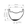 Customzied Carbon MTB Rims, CATAZER 29er XC Carbon MTB Rim Wavy 31mm Width 23.5mm Depth Tubeless Asymmetric Hookless for MTB Bike E-Bike view 3