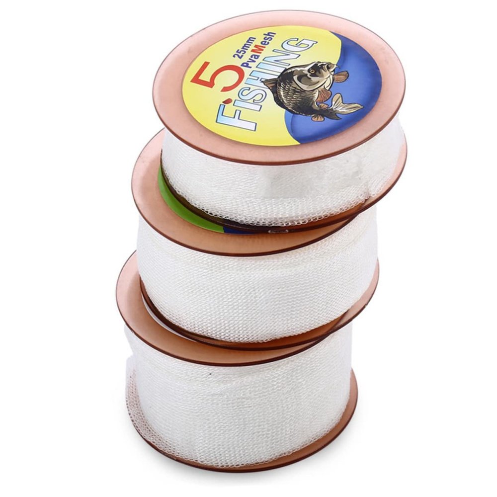 balacoo 5m PVA Water Soluble Fishing Mesh Net Dissolving Bait Bag for Carp Fishing Baiting Accessory Flexible Usage