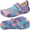 Quickshark Kids Water Shoes Boys Girls Barefoot Aqua Socks Lightweight Quick Dry Sandals Slip On Walking Sneakers for Beach Pool Swim H Purple 1 Big Kid view 1