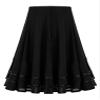 ACSUSS Kids Girls Ballroom Dance Skirt Mesh Swing Latin Cha Cha Flamenco Dance Skirts Competition Costume Dancewear Black 10 Years view 1