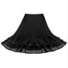 ACSUSS Kids Girls Ballroom Dance Skirt Mesh Swing Latin Cha Cha Flamenco Dance Skirts Competition Costume Dancewear Black 10 Years view 2