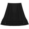ACSUSS Kids Girls Ballroom Dance Skirt Mesh Swing Latin Cha Cha Flamenco Dance Skirts Competition Costume Dancewear Black 10 Years view 3