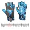 PATIKIL Fishing Gloves, 1 Pair Breathable Fingerless Sun Protection Gloves for Men Women Kayaking Rowing Cycling Hiking, Blue (M Size) view 3