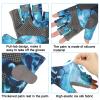 PATIKIL Fishing Gloves, 1 Pair Breathable Fingerless Sun Protection Gloves for Men Women Kayaking Rowing Cycling Hiking, Blue (M Size) view 4