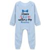 Happy 1st Mother's Day Mommy Baby Outfit Newborn Bodysuit Unisex Toddler Rompers H-Blue view 1