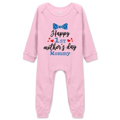 Happy 1st Mother's Day Mommy Baby Outfit Newborn Bodysuit Unisex Toddler Rompers
