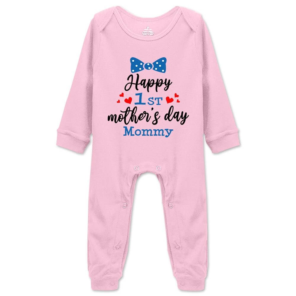 Happy 1st Mother's Day Mommy Baby Outfit Newborn Bodysuit Unisex Toddler Rompers