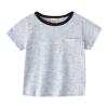 AIMAOMI Toddler Kids Baby Boys Girls Striped Print Short Sleeve Crewneck T Shirts Tops Tee Clothes (Grey, 18-24 Months) view 1