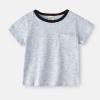 AIMAOMI Toddler Kids Baby Boys Girls Striped Print Short Sleeve Crewneck T Shirts Tops Tee Clothes (Grey, 18-24 Months) view 2