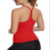 MathCat Seamless Workout Tank Tops with Built in BraRacerback Athletic Tank Tops Ribbed Soft Yoga Shirts Red view 1
