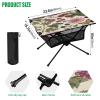 Msyxl Wild Raspberries Pattern Portable Folding Camping Table, Compact Lightweight Beach Table with Carrying Bag for Outdoor Picnics, BBQs, Camp view 3