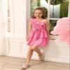 Danna Belle Girl One Shoulder Dress Ruffle Pink Tiered Party Wedding Dress for Girl Birthday Gifts Size 8 view 3