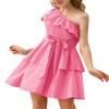 Danna Belle Girl Party Dress Summer Layer Party Pink Ruffle Kids Girl Fancy Dress Size 6-7 view 1