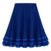 ACSUSS Kids Girls Ballroom Dance Skirt Mesh Swing Latin Cha Cha Flamenco Dance Skirts Competition Costume Dancewear Blue 10 Years view 1