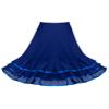 ACSUSS Kids Girls Ballroom Dance Skirt Mesh Swing Latin Cha Cha Flamenco Dance Skirts Competition Costume Dancewear Blue 10 Years view 2