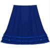 ACSUSS Kids Girls Ballroom Dance Skirt Mesh Swing Latin Cha Cha Flamenco Dance Skirts Competition Costume Dancewear Blue 10 Years view 3