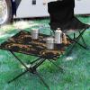 Msyxl Golden Tiger Black Portable Folding Camping Table, Compact Lightweight Beach Table with Carrying Bag for Outdoor Picnics, BBQs, Camp view 2