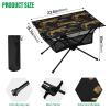 Msyxl Golden Tiger Black Portable Folding Camping Table, Compact Lightweight Beach Table with Carrying Bag for Outdoor Picnics, BBQs, Camp view 3