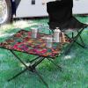 Msyxl Colorful Tribal Design Portable Folding Camping Table, Compact Lightweight Beach Table with Carrying Bag for Outdoor Picnics, BBQs, Camp view 2