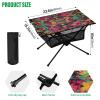 Msyxl Colorful Tribal Design Portable Folding Camping Table, Compact Lightweight Beach Table with Carrying Bag for Outdoor Picnics, BBQs, Camp view 3