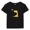 AIMAOMI Glow in The Dark Tshirt Toddler Boys Luminous Dinosaur Tees Tops Little Boys Short Sleeve (Black, 3-4 Years) view 1