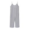 Girls Casual Jumpsuits Kids Sleeveless Spaghetti Straps Romper Long Pants with Pockets Loose Harem (Grey, 12-13 Years) view 3