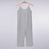 Girls Casual Jumpsuits Kids Sleeveless Spaghetti Straps Romper Long Pants with Pockets Loose Harem (Grey, 12-13 Years) view 4