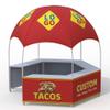 10x10FT 3X3M Custom Booth Marquee Tent Hexagon Promotional Kiosk Dome Counter Tent with Logo Text Photo Color view 1
